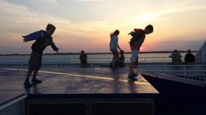 Wat waait het lekker op de boot